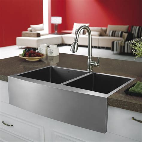 stainless steel farmhouse sink 33 cabinet top mount|farmhouse apron sink stainless steel.